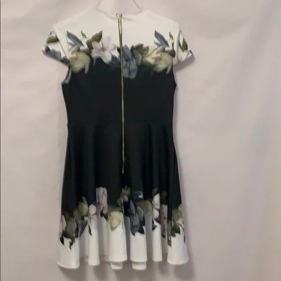 TED BAKER FLORAL DRESS SIZE 3 US 8 - Picture 2 of 6